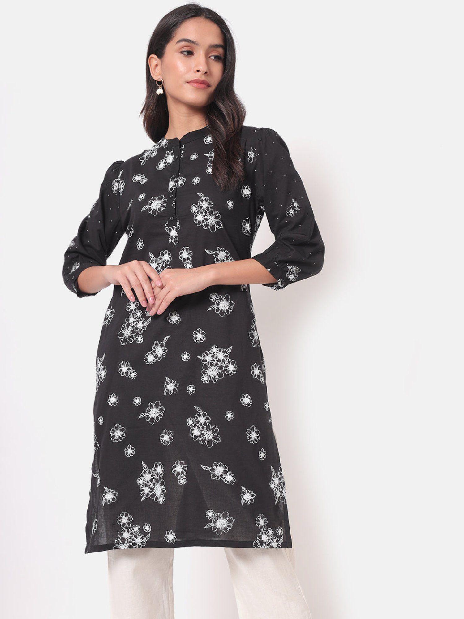 with love bandhgala black kurta