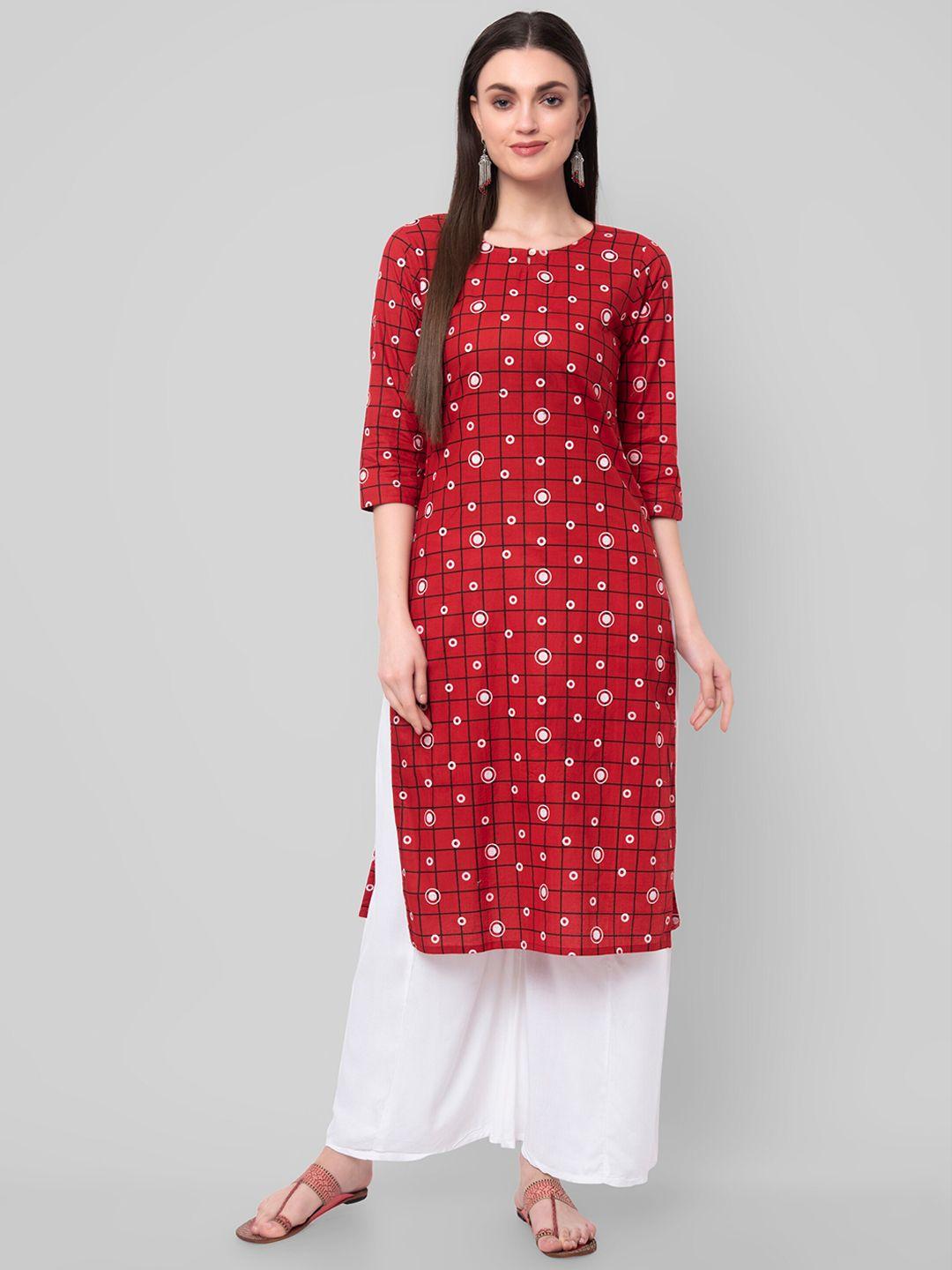 wodreams geometric printed cotton kurta