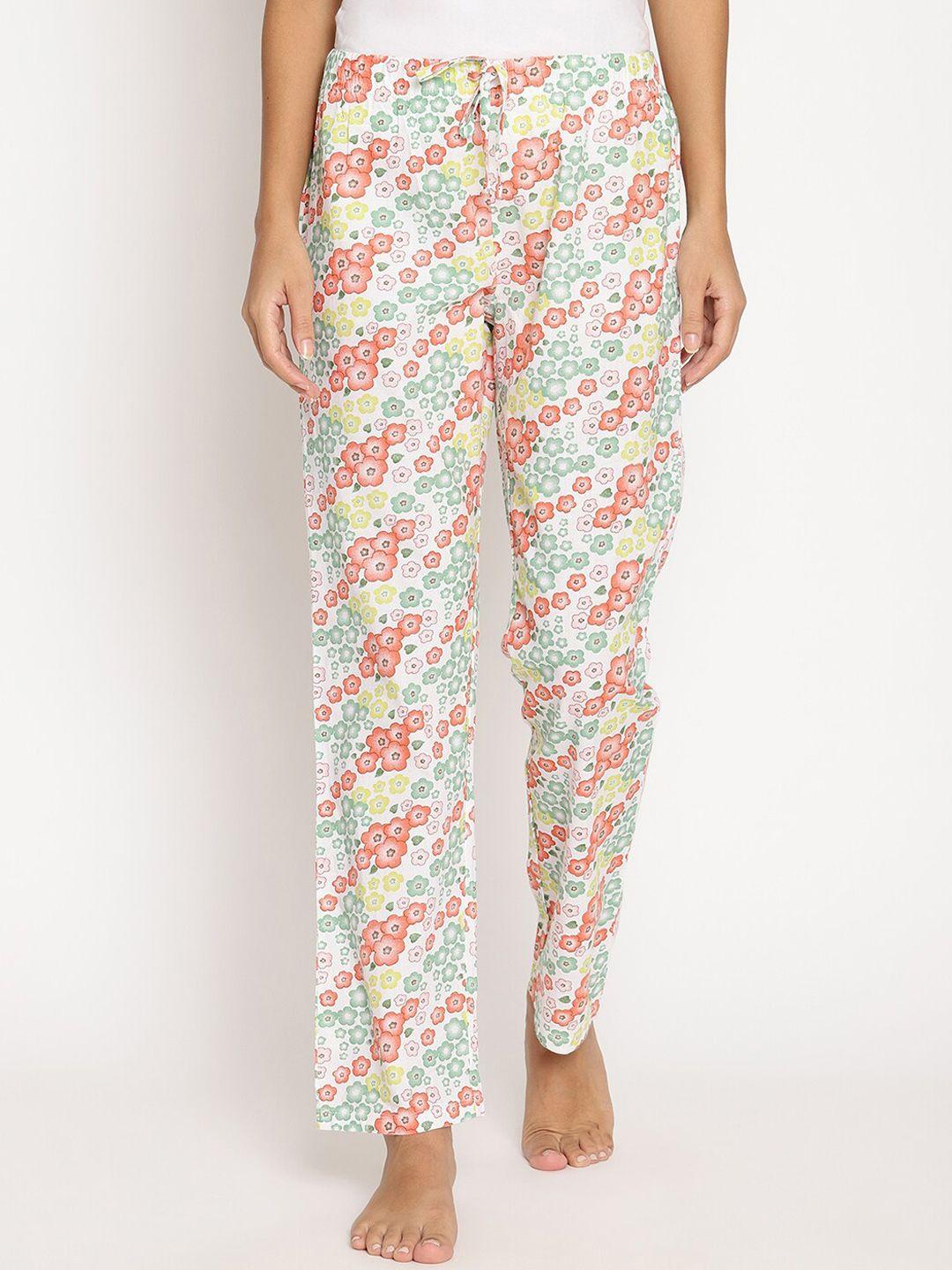 wolfpack women multicoloured printed cotton lounge pants