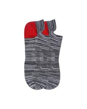 wome colourblock ankle-length socks
