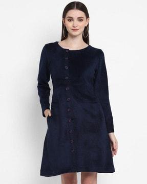 women a-line dress with full sleeves