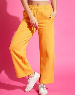 women ankle-length straight track pants