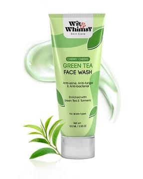 women anti-oxidant green tea face wash with tripe action