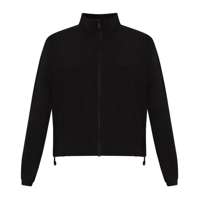 women black camouflage printed full-zipper windbreaker jacket