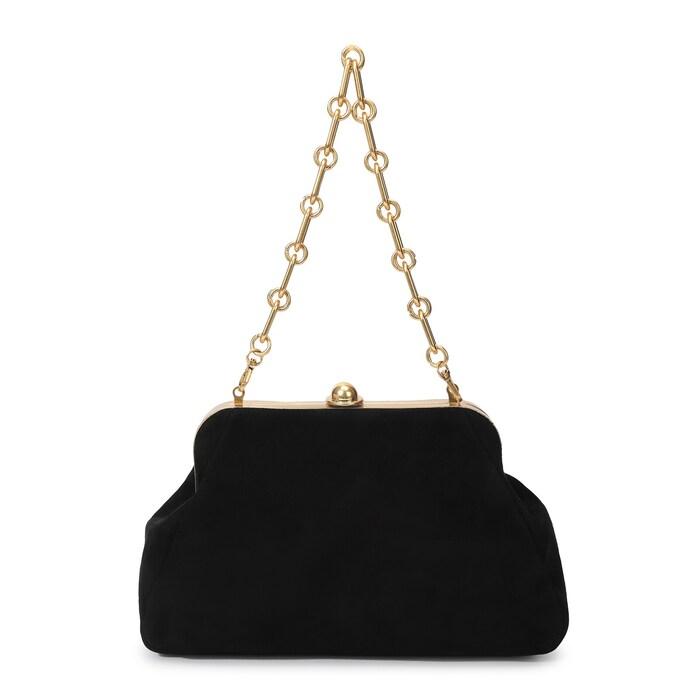 women black large frame clutch bag