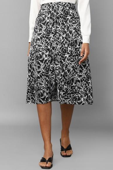 women black print casual skirt