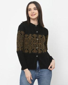 women button-down cardigan with full-sleeves