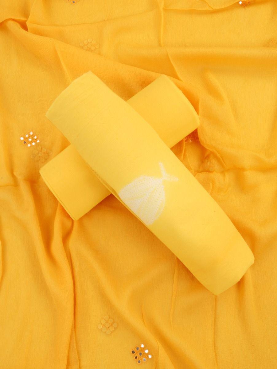women cotton yellow dress material - pbd5258244