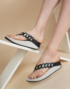 women embellished platform heeled sandals