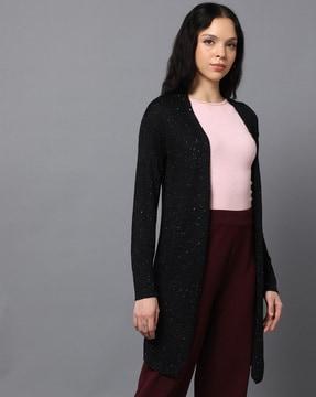 women embellished relaxed fit open-front cardigan
