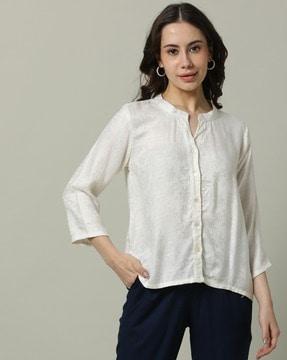 women floral pattern relaxed fit shirt