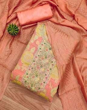 women floral print 3-piece dress material