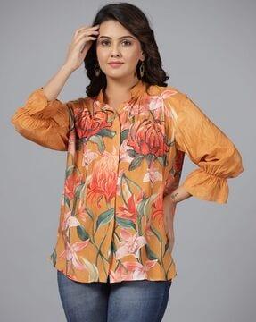 women floral print tunic