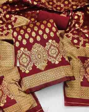 women floral woven 3-piece dress material