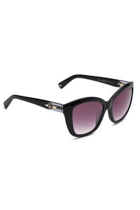 women full rim non-polarized cat eye sunglasses - 2609 c1 blkgdgr 53 s with case