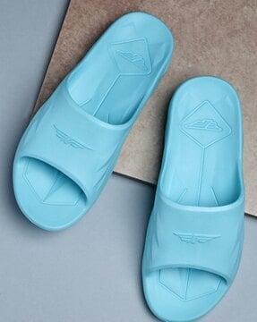 women geometric pattern open-toe sliders