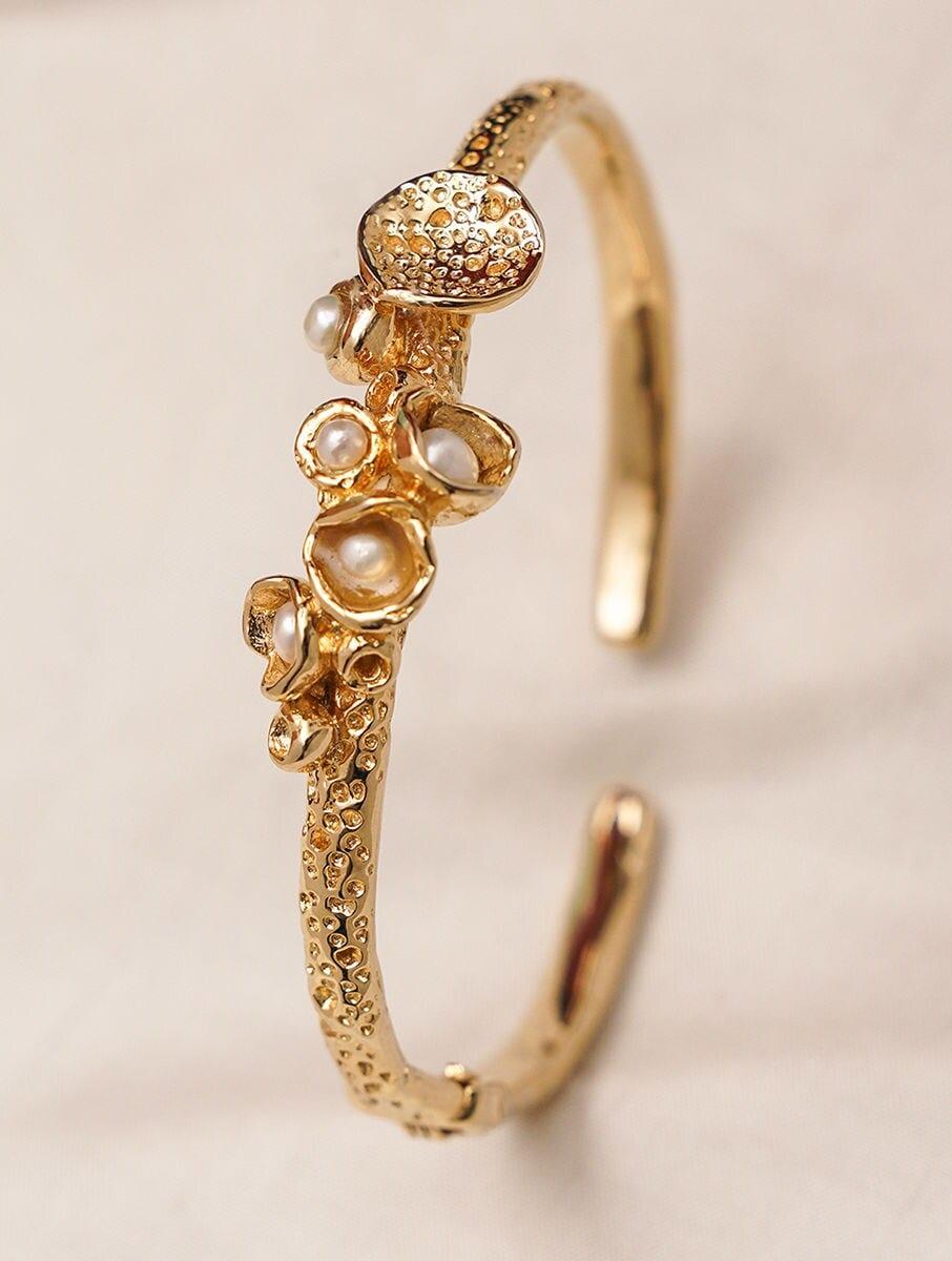 women gold adjustable alloy bangles