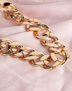 women gold-plated chain short necklace