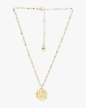 women gold-plated chain with pendant