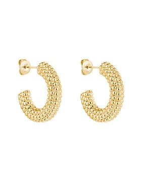 women gold-plated clip-on earrings