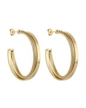 women gold-plated clip-on earrings