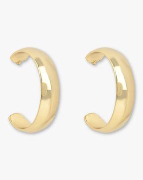women gold-plated hoop earrings