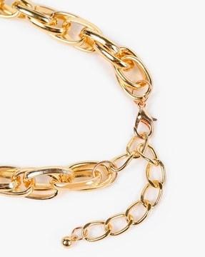 women gold-plated link necklace