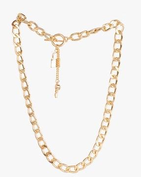 women gold-plated short necklace