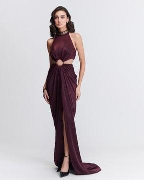 women gown dress with cutouts