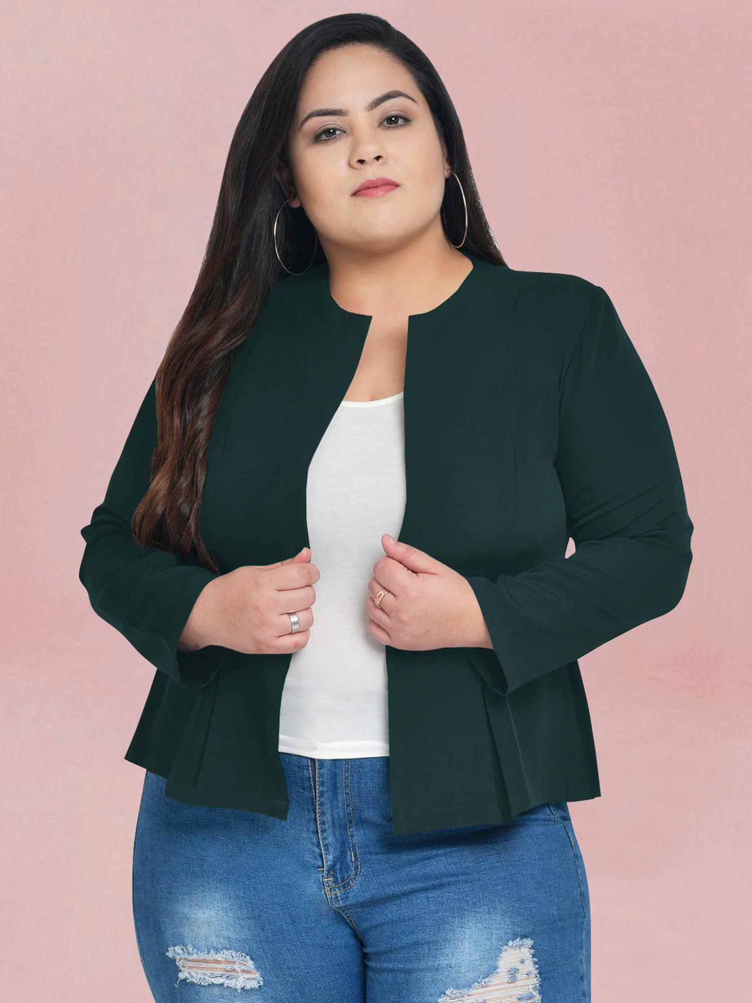 women green plus size front open blazer