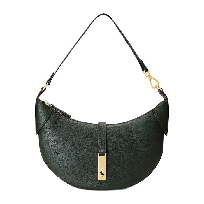 women green polo id leather mini shoulder bag