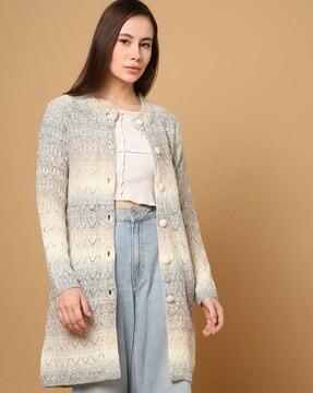 women knitted button-down cardigan