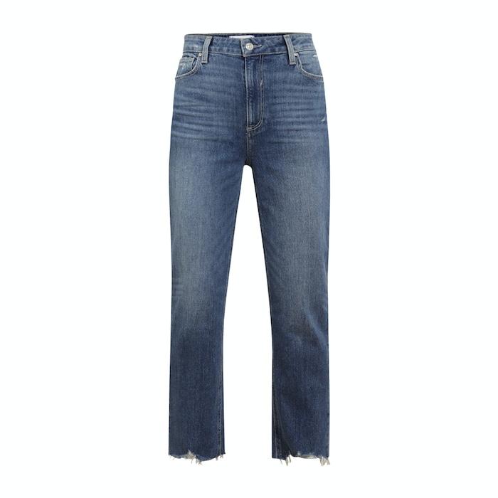 women light blue straight ankle-length denim jeans