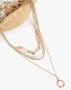 women link design layered necklace