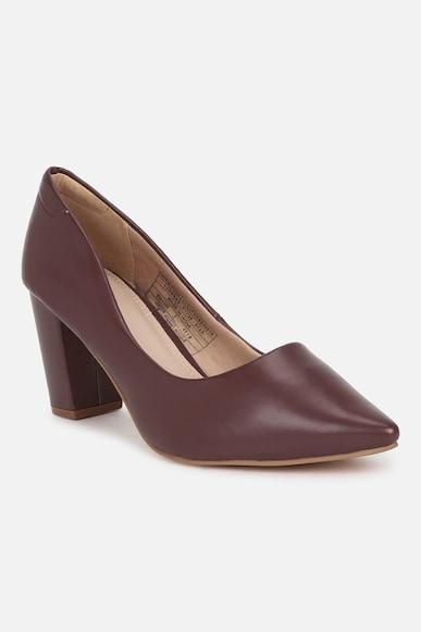 women maroon casual heels