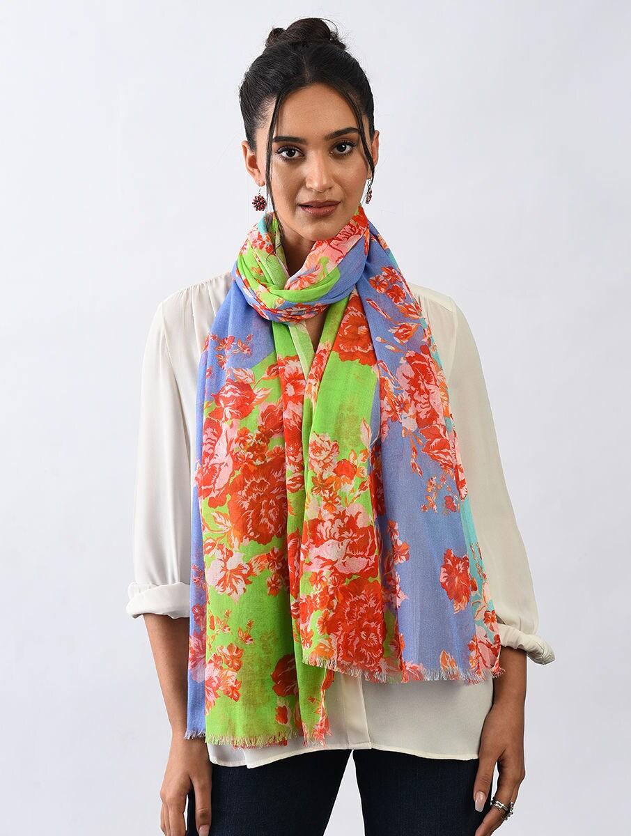 women multicolour cotton hand woven scarfs