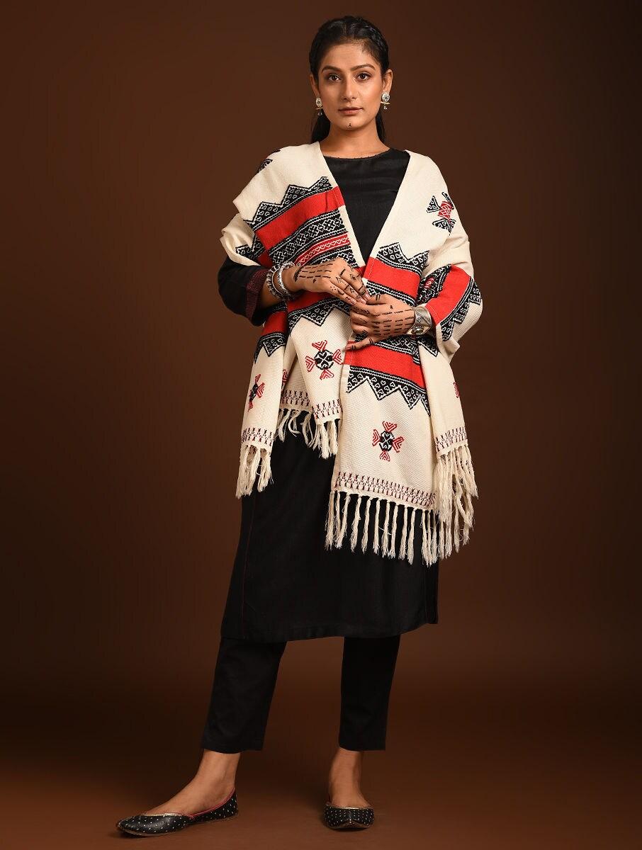 women multicolour cotton hand woven shawls