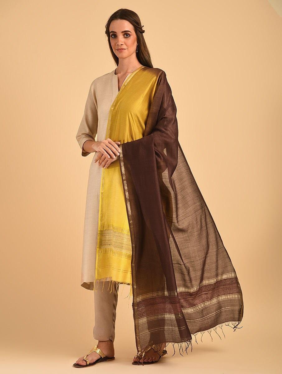 women multicolour cotton silk maheshwari dupatta