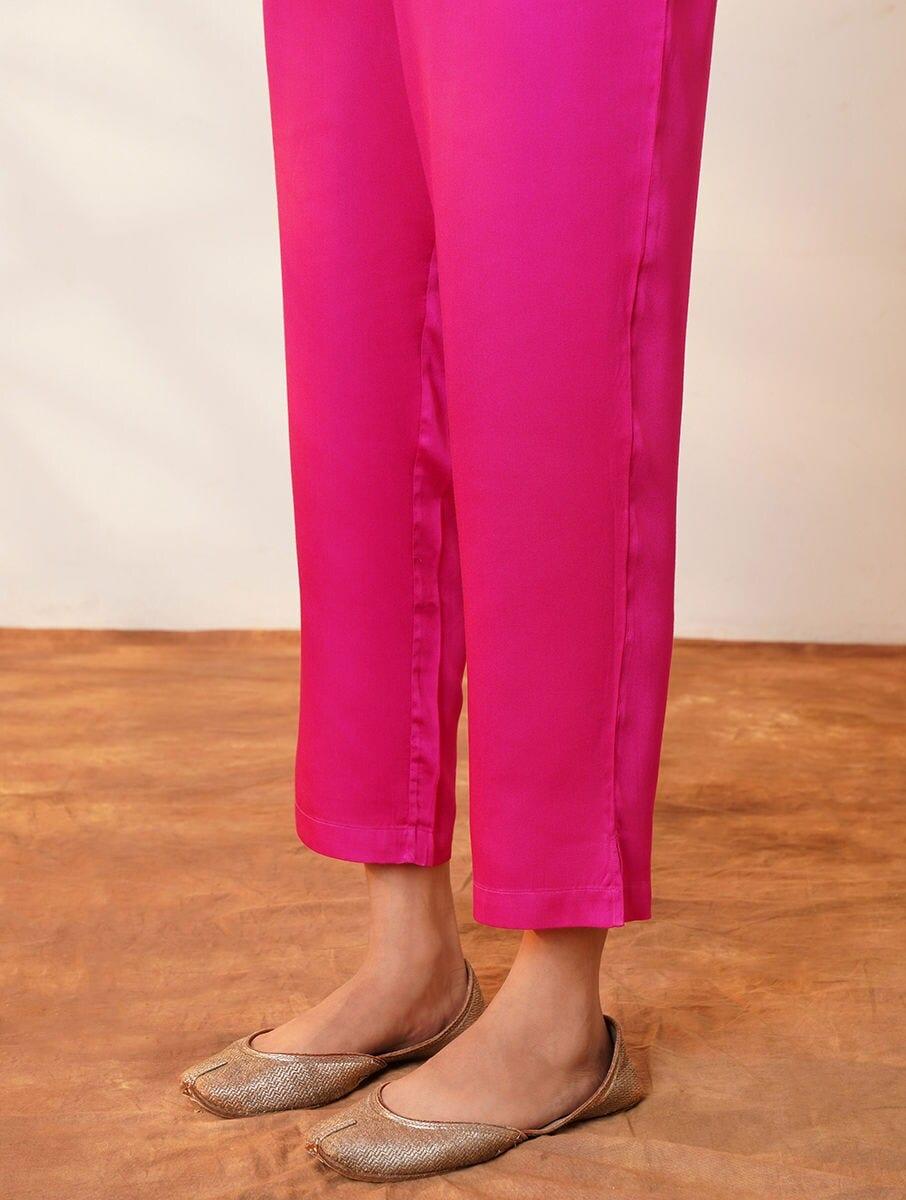 women multicolour modal solid ankle length regular fit pants