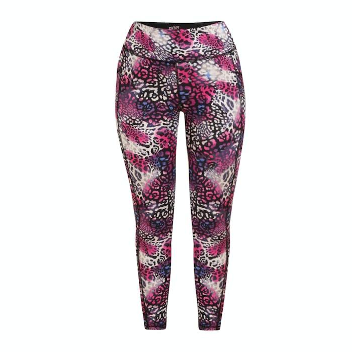 women multicoloured printed high-waist leggings with pockets