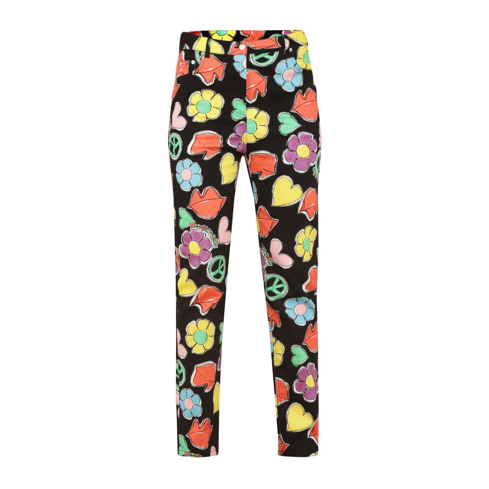 women multicoloured symbol print trouser