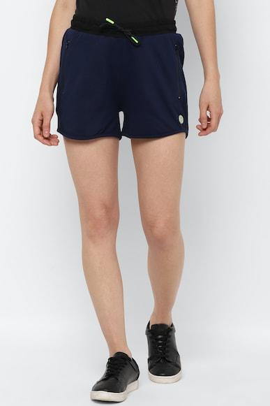 women-navy-solid-regular-fit-shorts