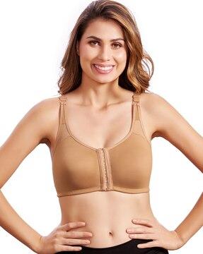 women non-padded front-open sports bra