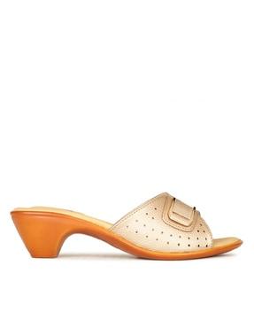 women open-toe chunky-heeled sandals