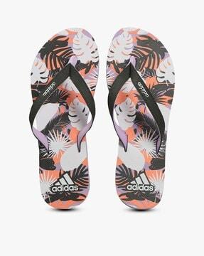 women oscillo tropical print thong-strap flip-flops