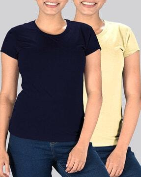 women pack of 2 crew-neck t-shirts