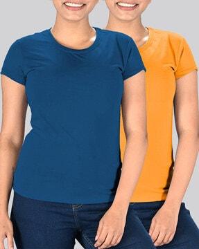 women pack of 2 crew-neck t-shirts