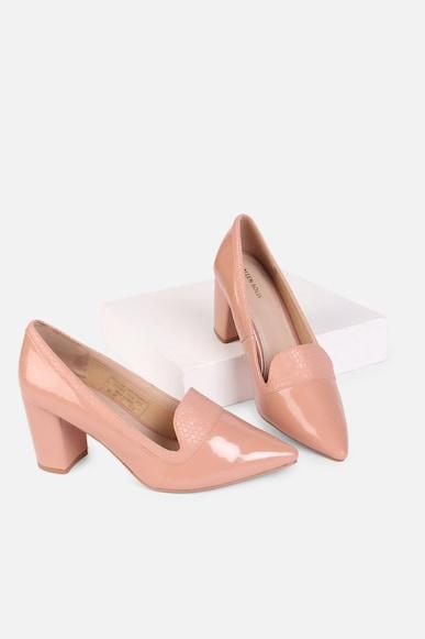 women peach casual heels