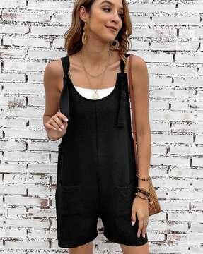 women playsuit with patch pockets