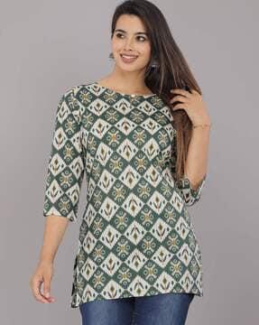 women-printed-fitted-tunic